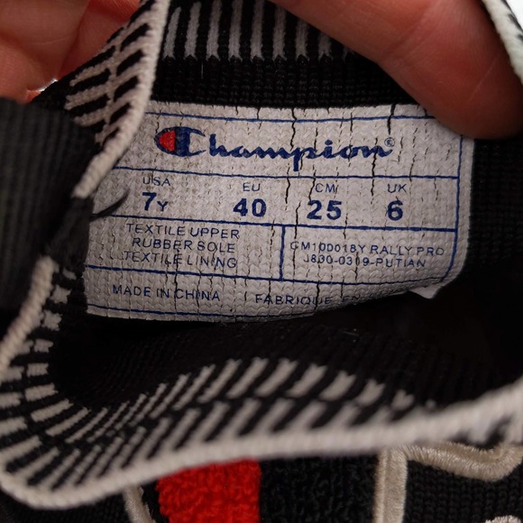 Champion Rally Pro Hi Top Sneakers Shoes Black CM100018Y Size 7Y Women's US 8.5 - Picture 10 of 10